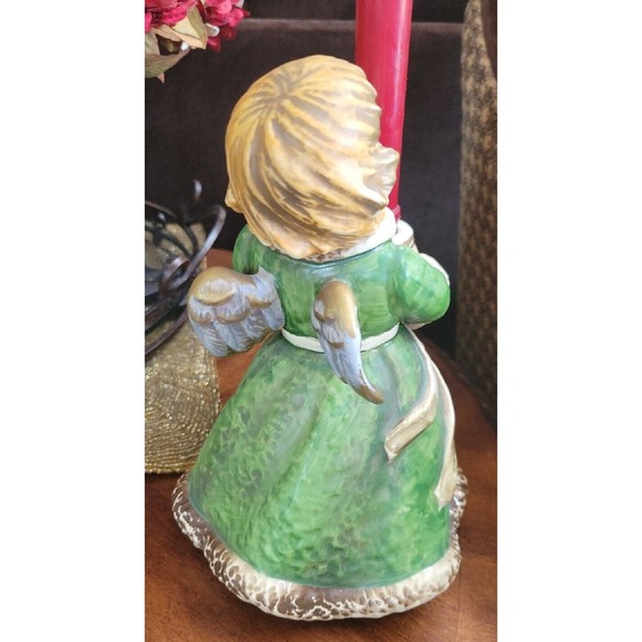 Vintage Christmas GOEBEL Hummel Frobek ANGEL Germany Figurine Candleholder 9" - Picture 3 of 11